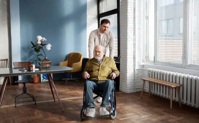 Support worker helping a participant with paperwork and appointments
