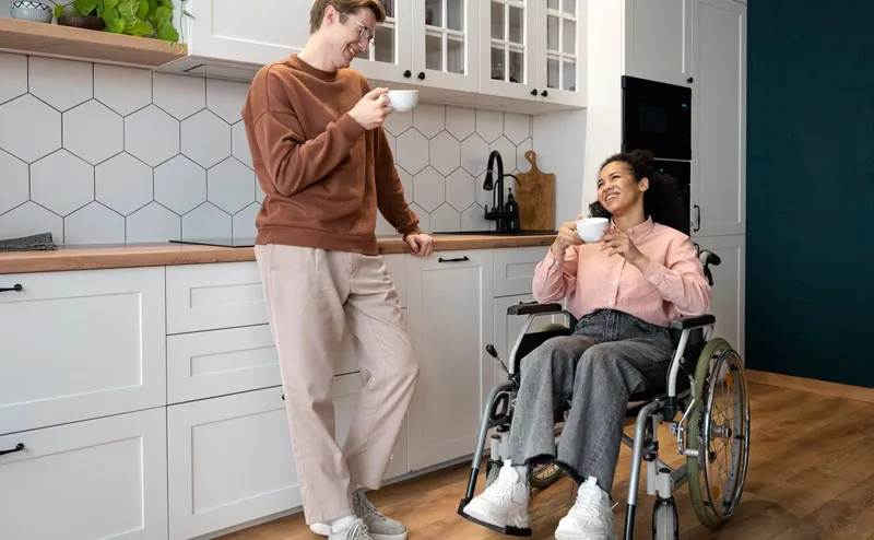 Support worker driving a participant to an appointment